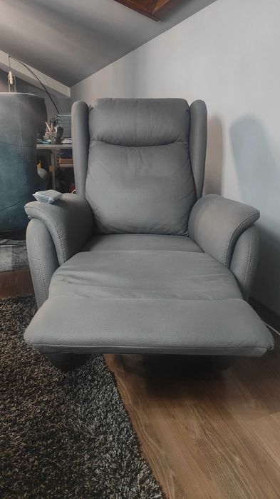 Sofa Electrico - 2 Motores New Nobuck Gris Osc.