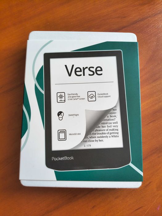 PocketBook Verse (629) Bright Blue | Zestaw Pudełko + Kabel | Na części