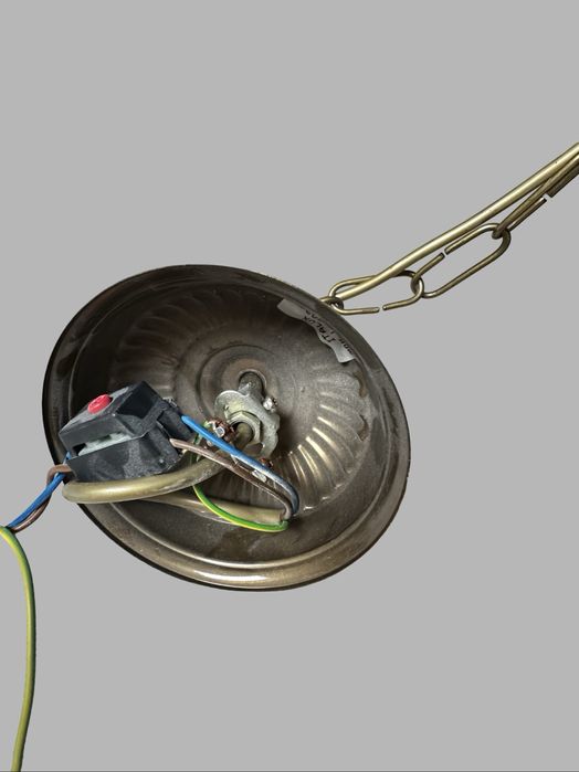 Lampa Italux styowa retro mosiaądz