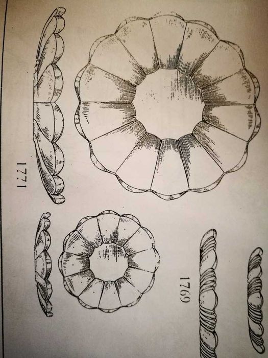 Szklany garnitur do ciasta art deco Huta Niemen wzór 1771