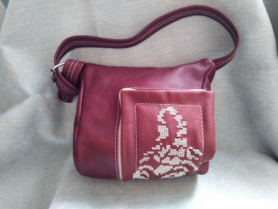 Nerka SKORPION haft na skórze