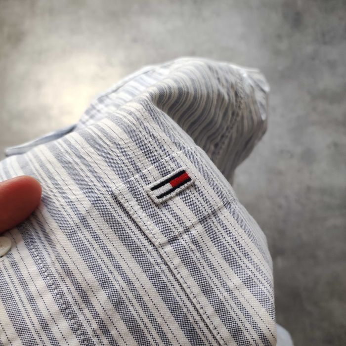 MĘSKA PREMIUM Elegancka Koszula Paski Elegancka Bawełna Tommy Hilfiger