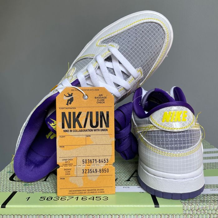 Кроссовки Union LA x Nike Dunk Low 'Purple' DJ9649-500 (оригинал)