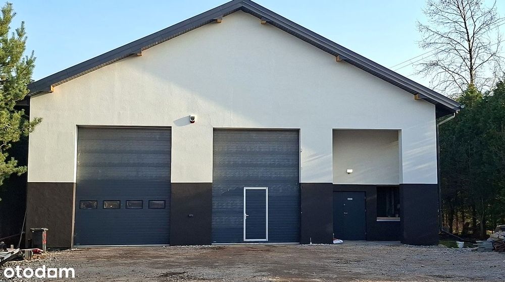 NOWA HALA 300 m² + DZIAŁKA 2500 m² | A2 / S2 – 4 km | Grodzisk Maz.