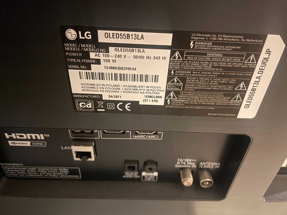 Telewizor LG OLED55B13LA 55" OLED 4K 120Hz pilot LG Magic Remote