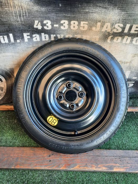 Koło dojazdowe zapasowe 14 4×100 Toyota Yaris Hyundai i20 Kia Suzuki Nowe