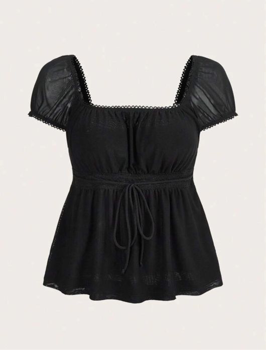 Чорна літня блузка