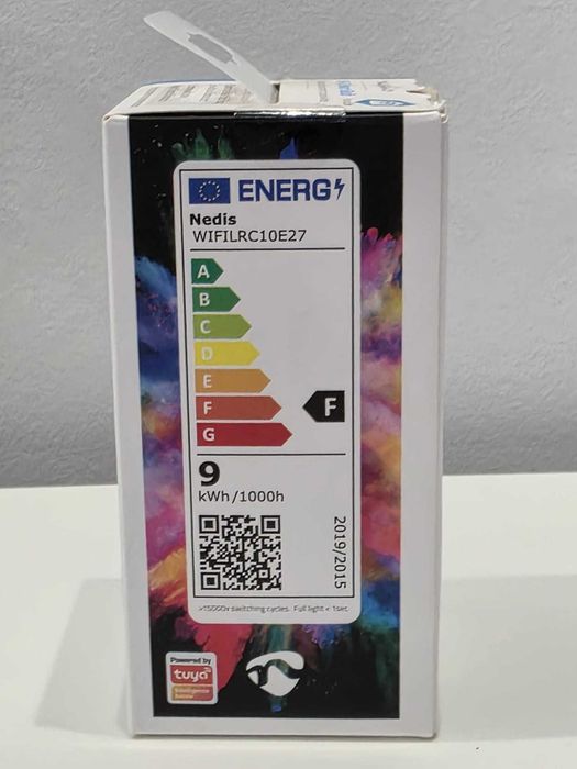 Lâmpada LED Inteligente Nedis E27 RGB + Wi-Fi - Multicolor - NOVOS e SELADOS