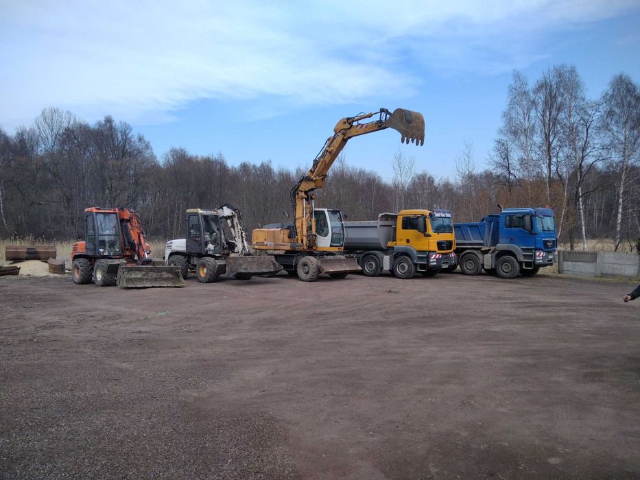 usługi minikoparką wynajem prace ziemne niwelacje terenu koparka wykop