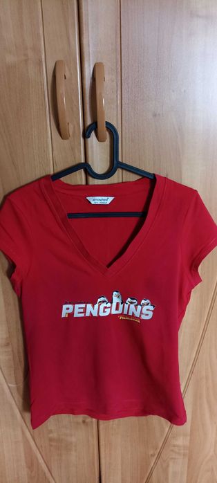 T-shirt damski Pingwiny z Madagaskaru