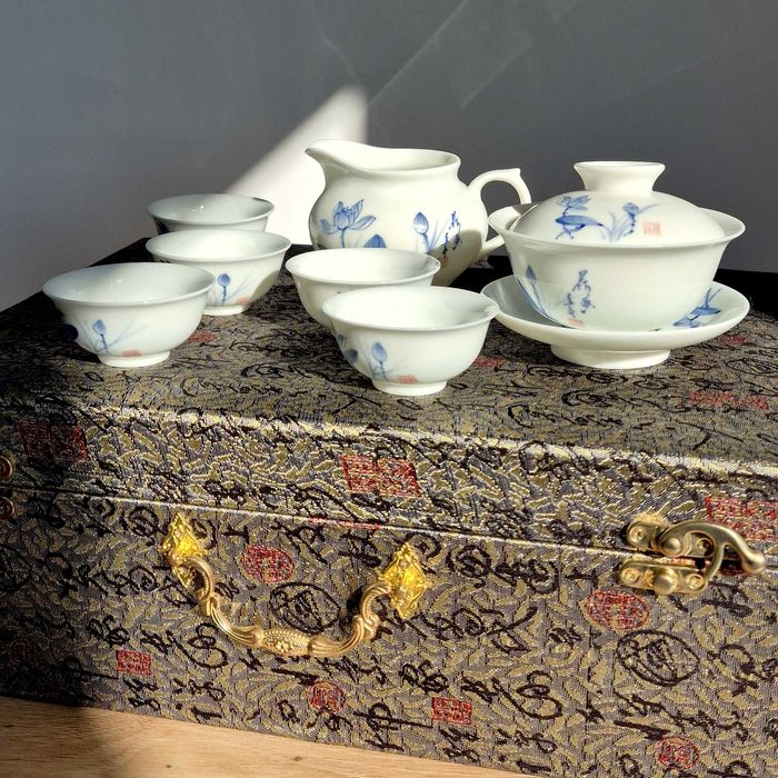 Набір для чайної церемонії: гайвань, чахай та піалки