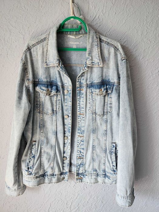 Kurtka jeans, katana, wycierus