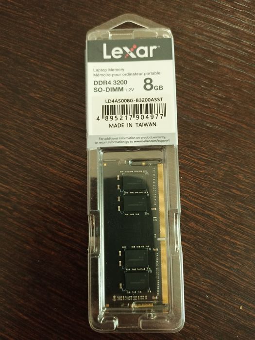 Модуль пам'яті Lexar SoDIMM DDR4 8GB 3200MHz (LD4AS008G-B3200GSST)