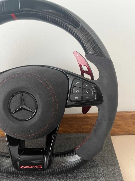 Volante Mercedes Carbono Led Display A C E S CLA GLA GLC GLE GLS GLE W