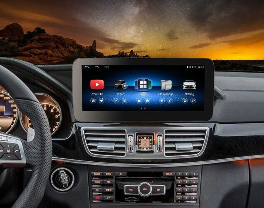 CarPlay Android Auto Radio DAB+ Opcja Bluetooth YouTube Yanosik Android USB GPS WiFi 4G MP3 Mercedes E W212 System NTG5.0 BOSE