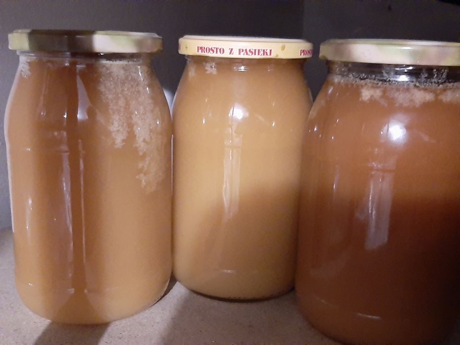 Miód z przydomowej pasieki.