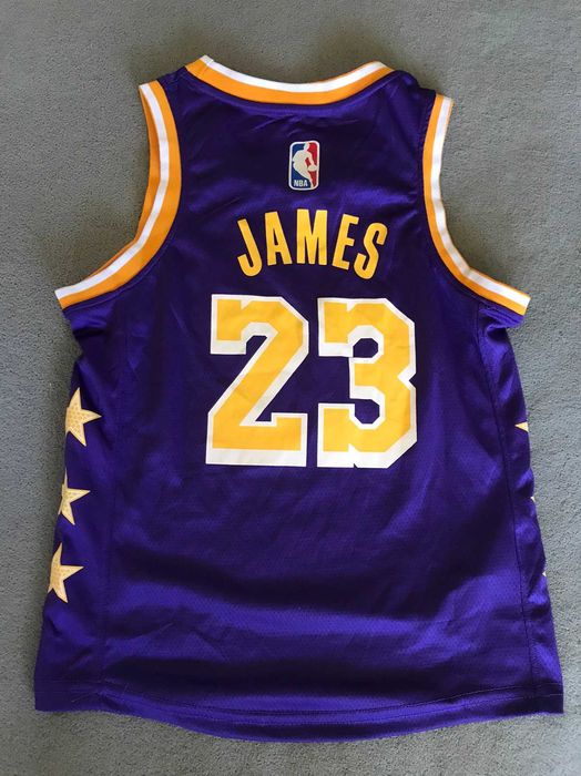 Майка подростковая Air Jordan Dri-Fit Nba Swingman Jersey Los Angeles Lakers Statement Edition Lebron James Violet 506038-318727 на рост 147–158 см