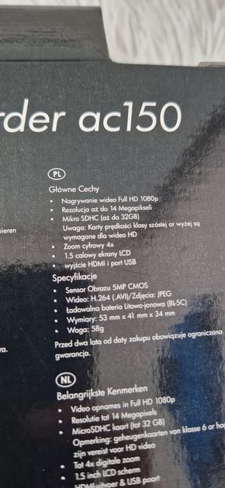 HP kamera sportowa ac 150