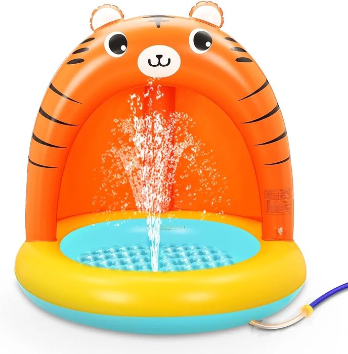 Piscina insuflável flutuador bebé com repuxo proteção sol ENVIO GRÁTIS