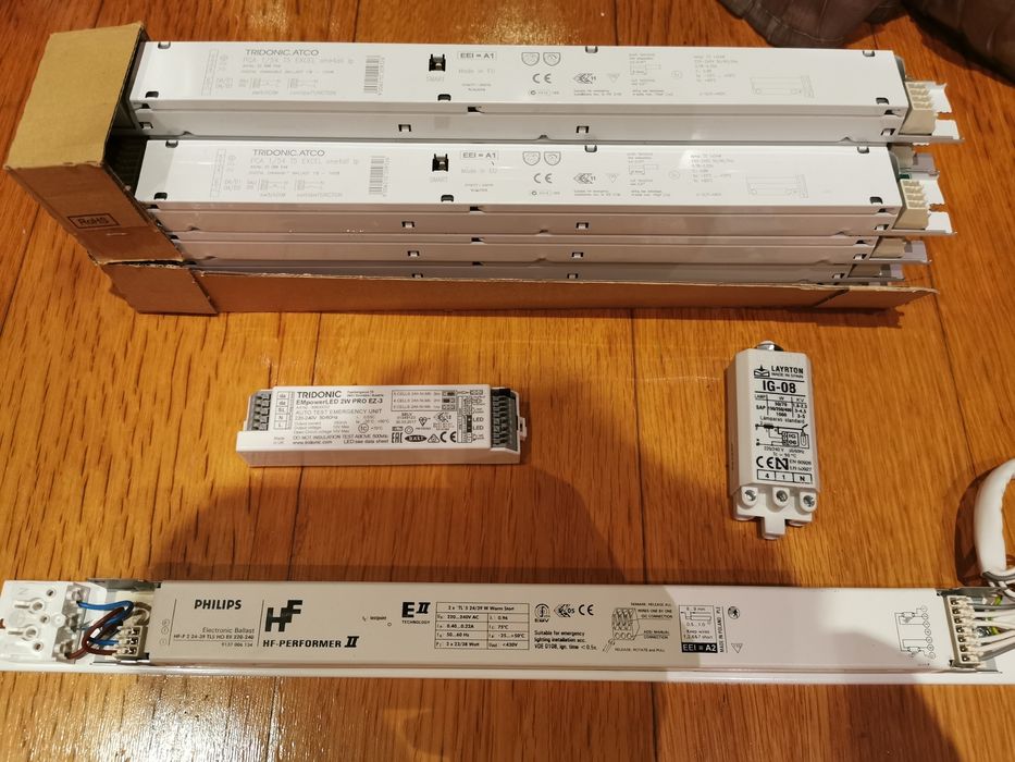 Balastros DALI T5 149, Lâmpadas PLL 36w, 40W 55W, ignitor IG 8