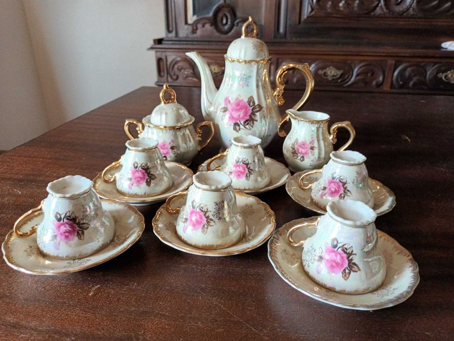 Serviço de café de porcelana