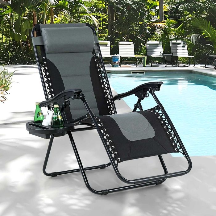 Cadeira Espreguiçadeira Dobrável Gravidade Zero Casa Jardim Campismo