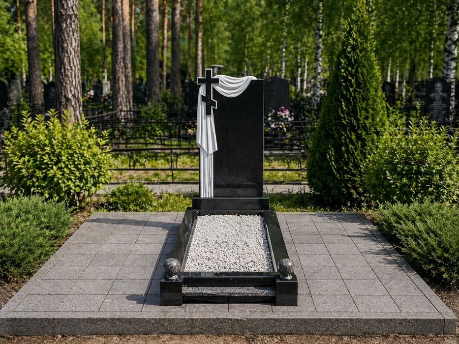Готовий пам’ятник із граніту Одинарний пам’ятник