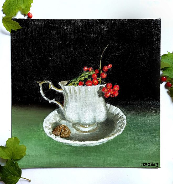 Obraz olejny martwa natura