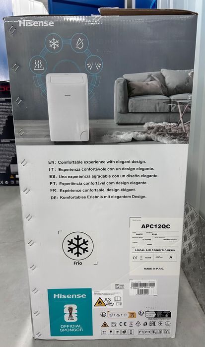 Ar Condicionado portátil Hisense 12.000 BTU