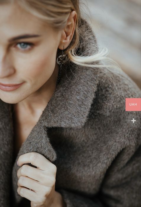 Довге вовняне пальто з альпаки Momot | тепле, весна–осінь