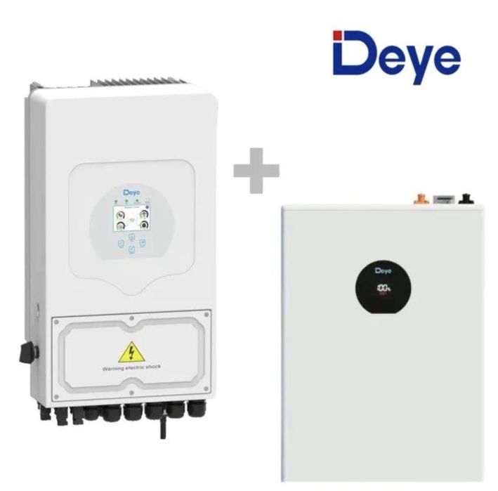В НАЯВНОСТІ !! Інвертор DEYE гібрид 6квт SG05LP1+акуми Deye Pro