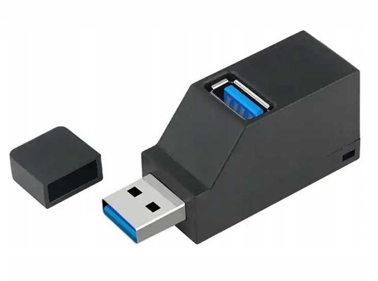 Mini HUB aktywny rozdzielacz 3 Porty USB PC Laptop Szybki * Wejherowo