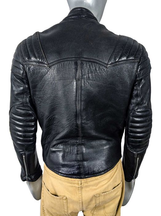 Винтажная кожаная мужская куртка косуха 60-70х мотокуртка hestru