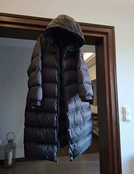 Max Mara the Cube nowy czarny puchowy długi płaszcz
