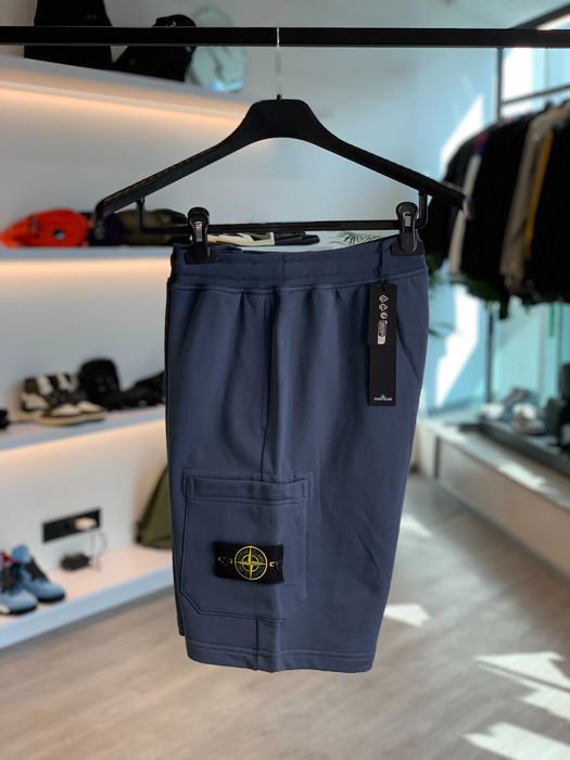 Шорти STONE ISLAND 64651 Garment-Dyed Cotton Shorts Avio Blue SI0167