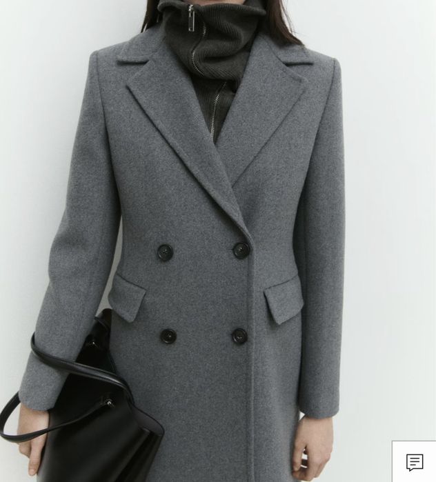 Пальто Mango сірий