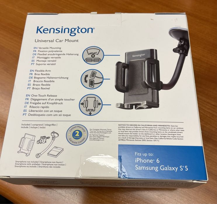 Suporte auto para telemóvel Kensington