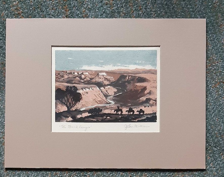 Serigrafia  oryginalna  John Mosiman oprawiona