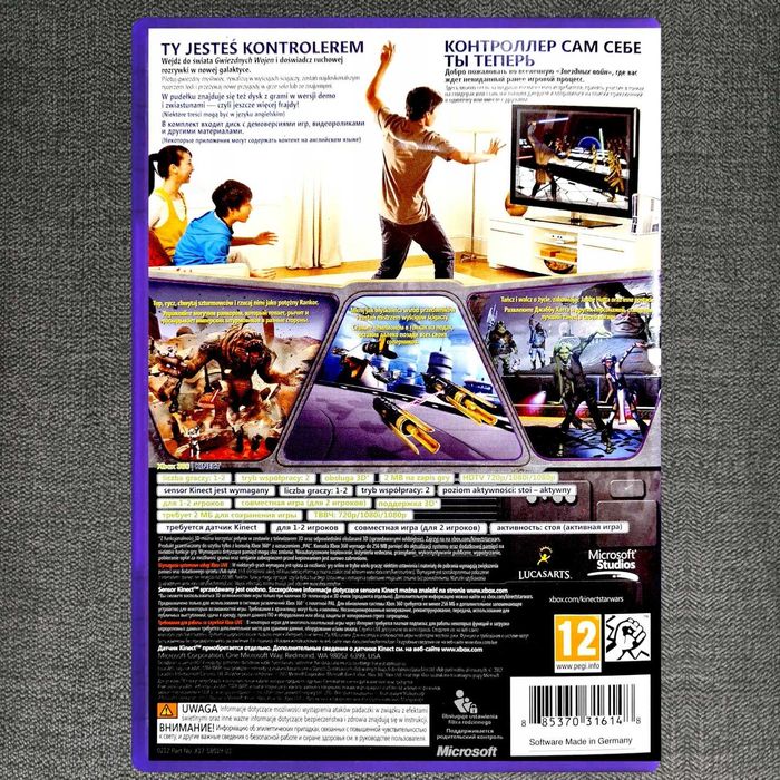 Kinect Star Wars PL Xbox 360 Polski Język Gwiezdne Wojny