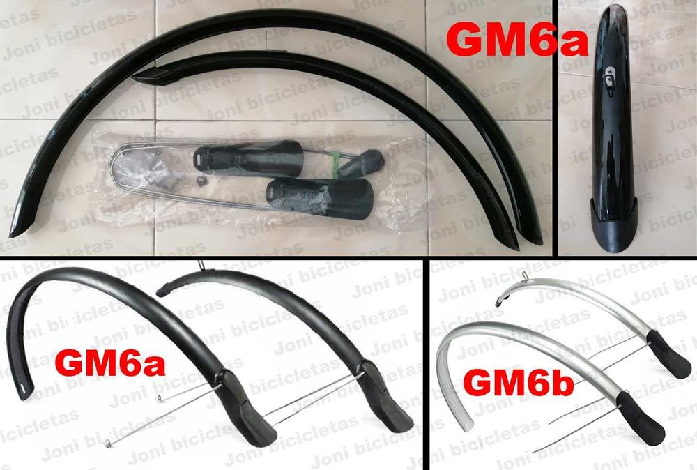 Guarda-lamas de bicicleta, hastes e acessórios