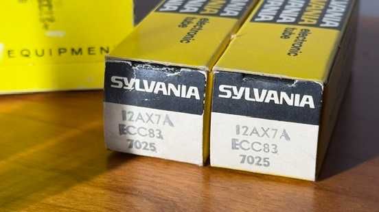 Підібрана пара Sylvania 12AX7A / ECC83 (NOS, USA, ~1970-ті роки)