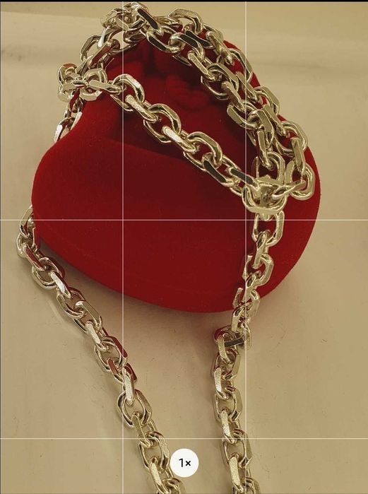 Srebrny łańcuszek Ankier 36g pr. 925