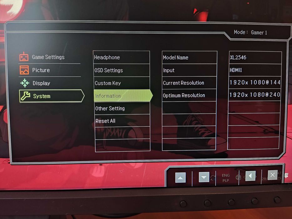 BenQ ZOWIE XL2546 - monitor gamingowy 240Hz e-sportowy w super stanie