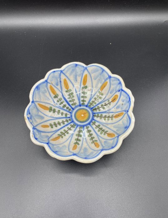 Taça ceramica faiança Viuva Lamego seculo 19