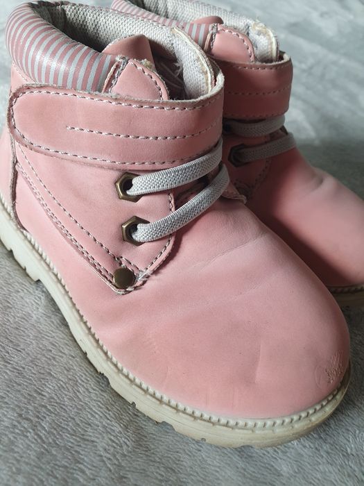 Buty przejściowe wiosenno-jesienne trapery pudrowy róż Youngstyle r.24