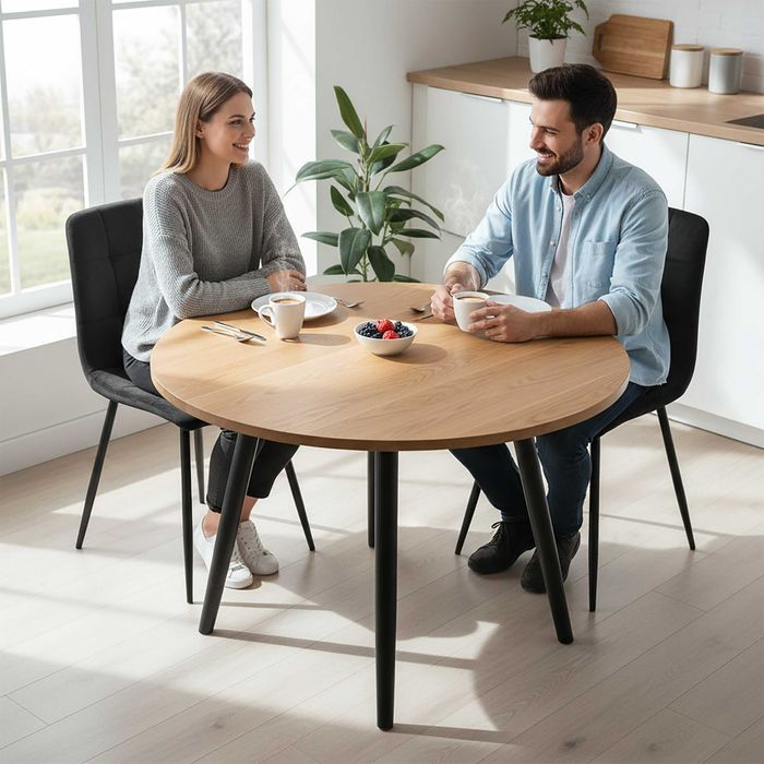 Krzesło welurowe DENVER VELVET czarne