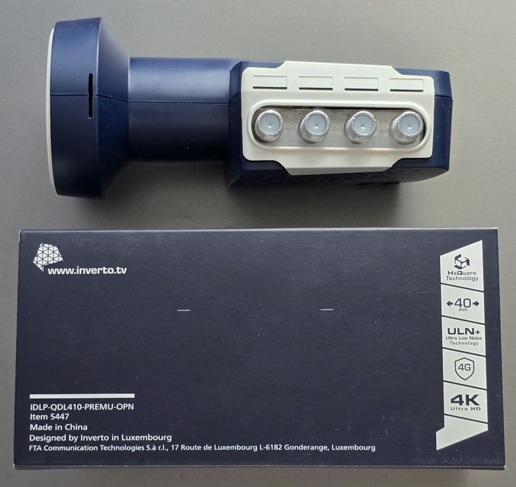 Konwerter satelitarny Inverto Premium Quad Universal 40mm PLL LNB