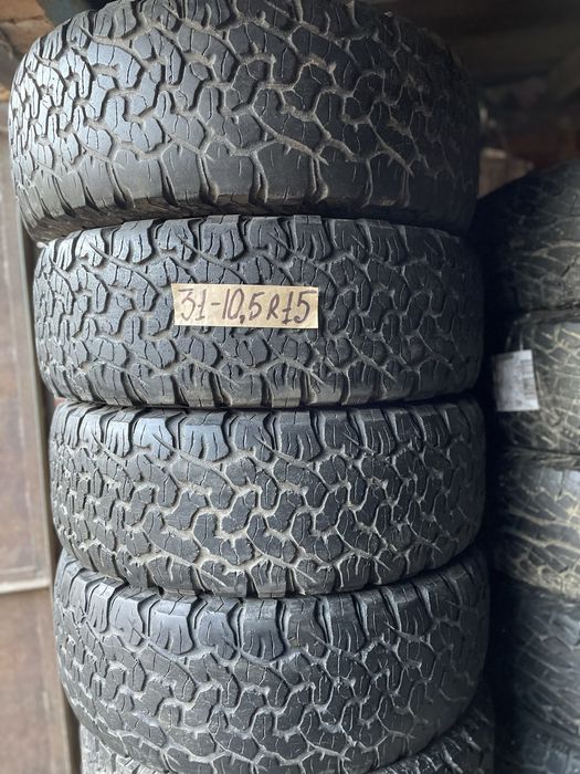 Шини 31-10,5 Р15,265/70,  пари,комплекти,Болото,  всесізон А/Т,