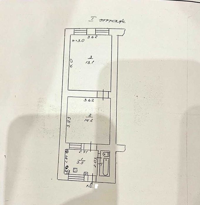 2 ком со своим двориком, АГВ, колонка, можно под гос. программы