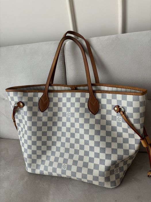 Beżowy neverfull lv shopper torebka